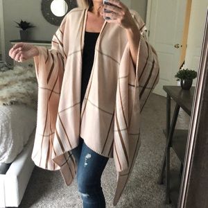 Pink and rust plaid wrap